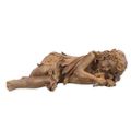 A RUSTY CAST IRON SLEEPING ANGEL
