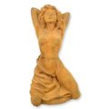 A RUSTY CAST IRON STATUE OF A FEMALE NUDE