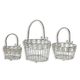 A SET OF 3 IRON BASKETS