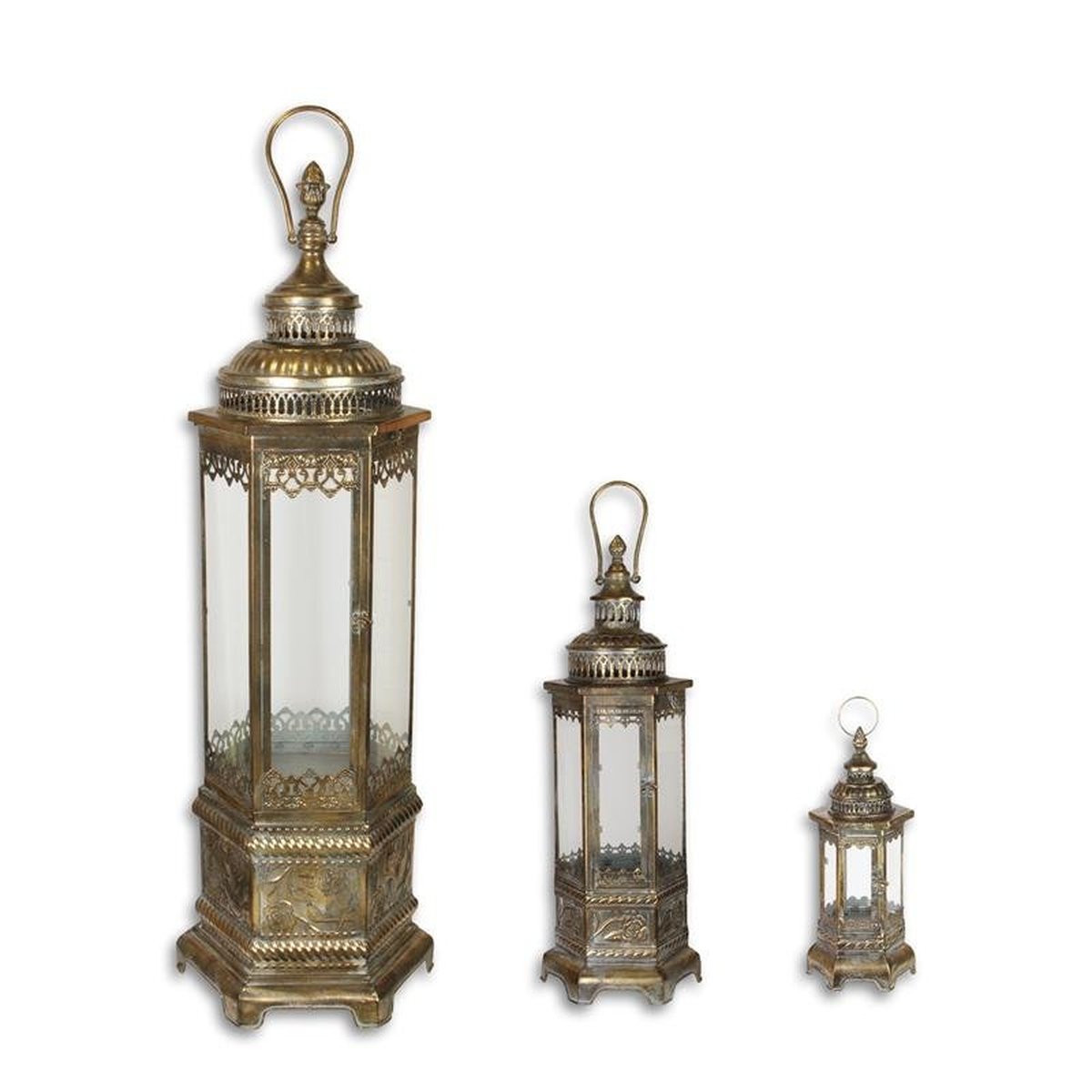 A Set of 3 Tin Lanterns