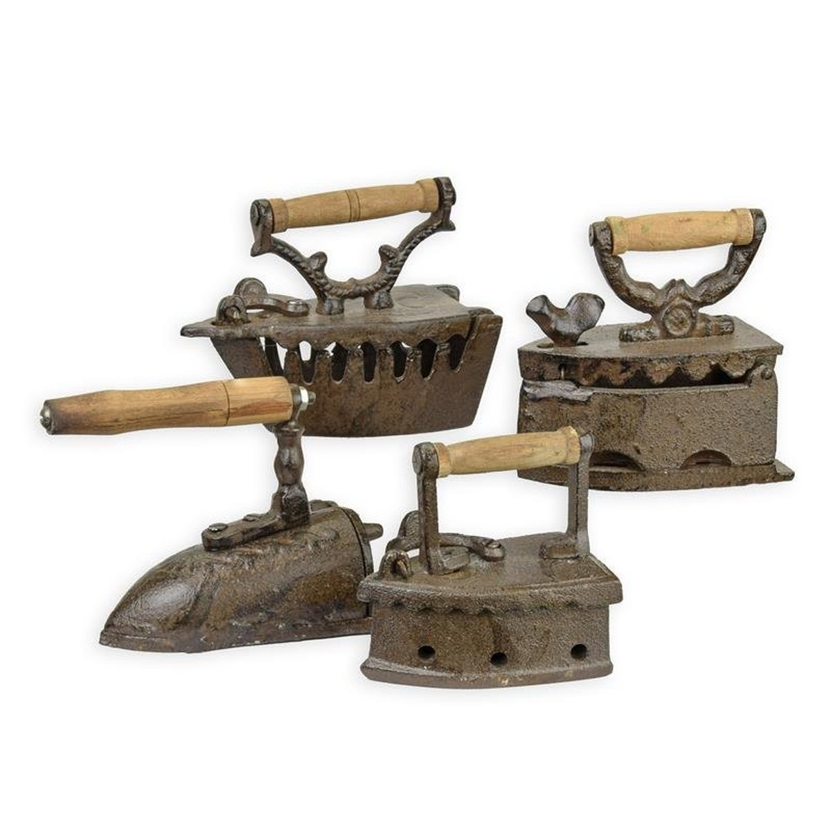 A Set of 4 Cast Iron Flat Irons