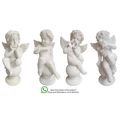 A SET OF 4 MARBLE PUTTI
