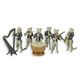 A SET OF SIX BRONZE CAT MUSICIANS