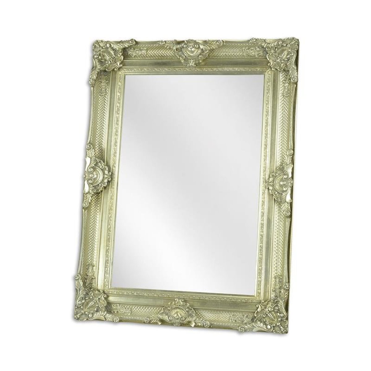 A Silver Mirror - Glass Size 60 X 90 Cm.