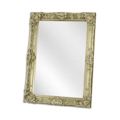 A SILVER MIRROR - GLASS SIZE 60 X 90 CM.