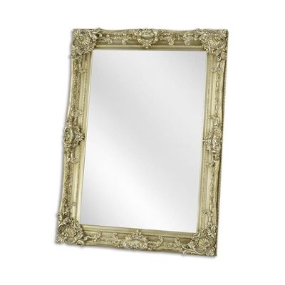 A SILVER MIRROR - GLASS SIZE 60 X 90 CM.