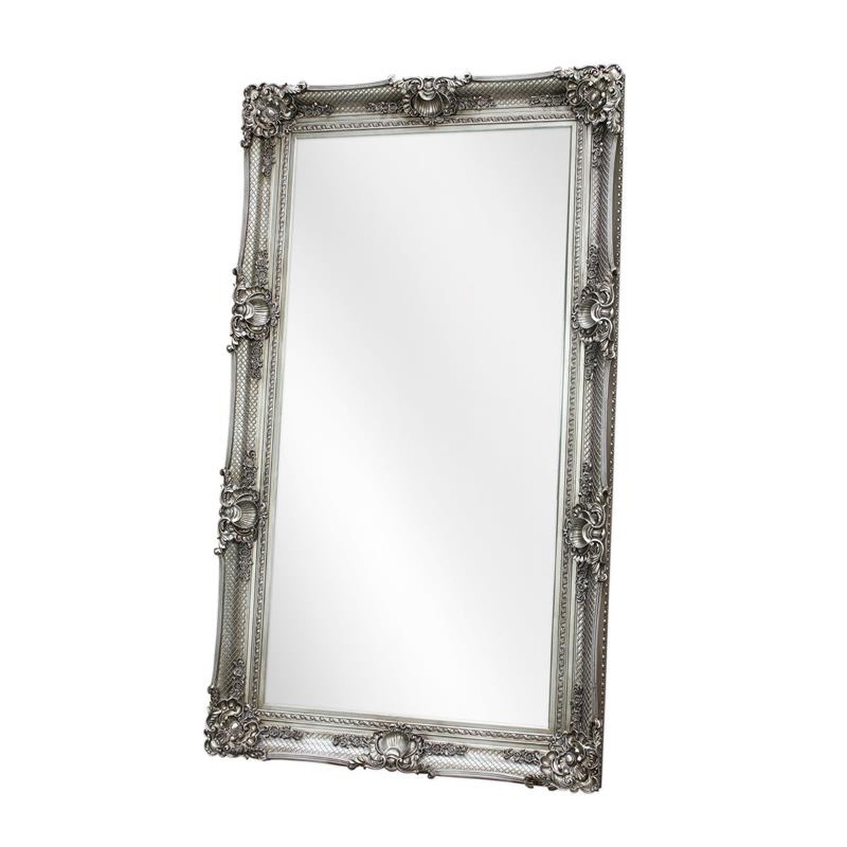 A SILVER MIRROR - GLASS SIZE 90 X 180 CM.