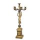 A SIX LIGHT GILT BRONZE CANDELABRUM