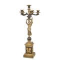 A SIX LIGHT GILT BRONZE CANDELABRUM