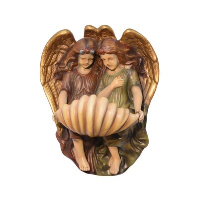 A TERRACOTTA HOLY WATER FONT