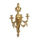 A THREE LIGHT GILT BRONZE WALL APPLIQUE