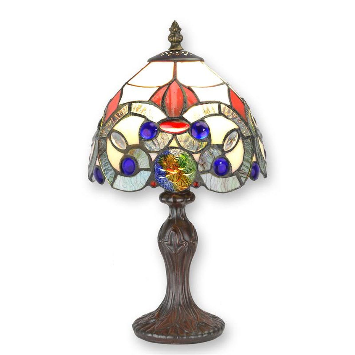 A TIFFANY STYLE TABLE LAMP
