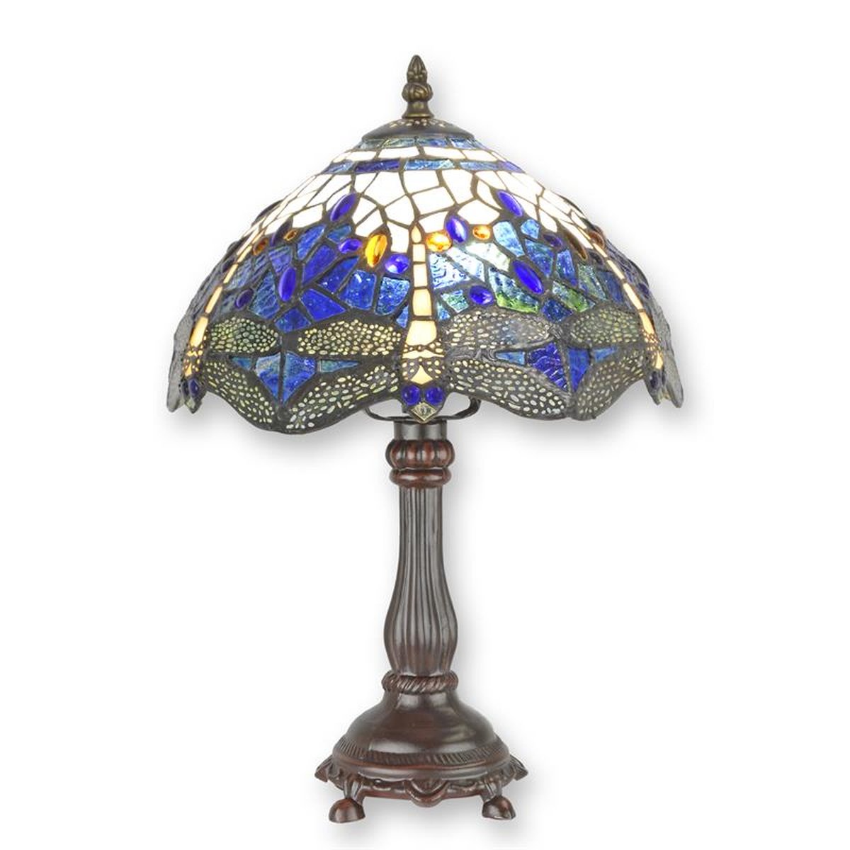 A TIFFANY STYLE TABLE LAMP