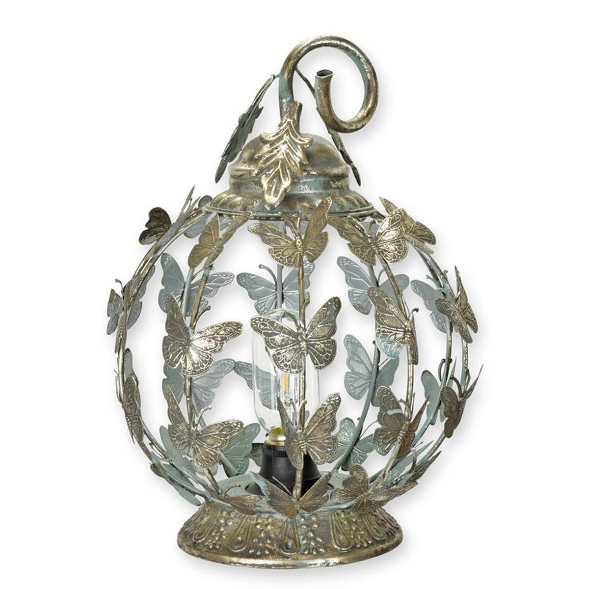 A TIN BUTTERFLY LANTERN