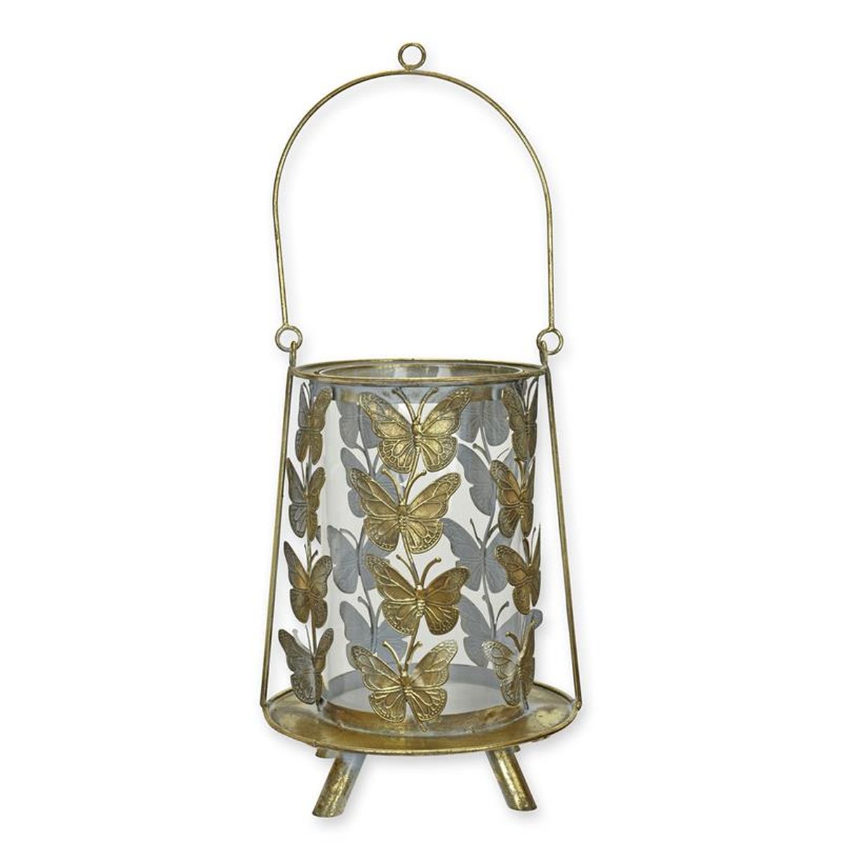 A TIN BUTTERFLY LANTERN