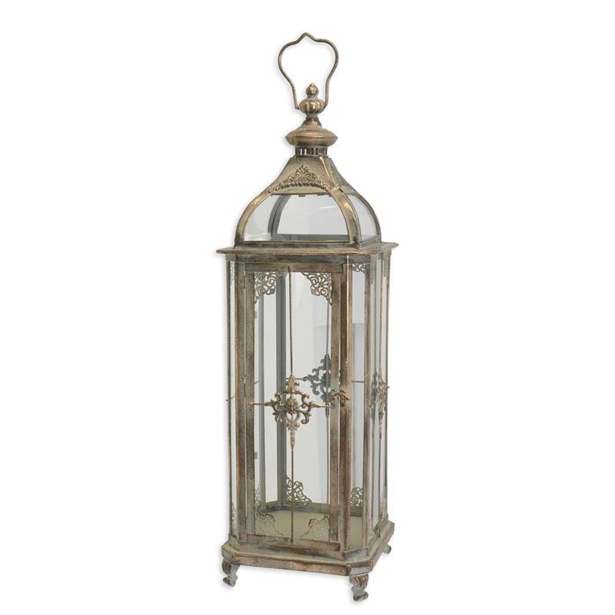 A TIN CANDLE HOLDER
