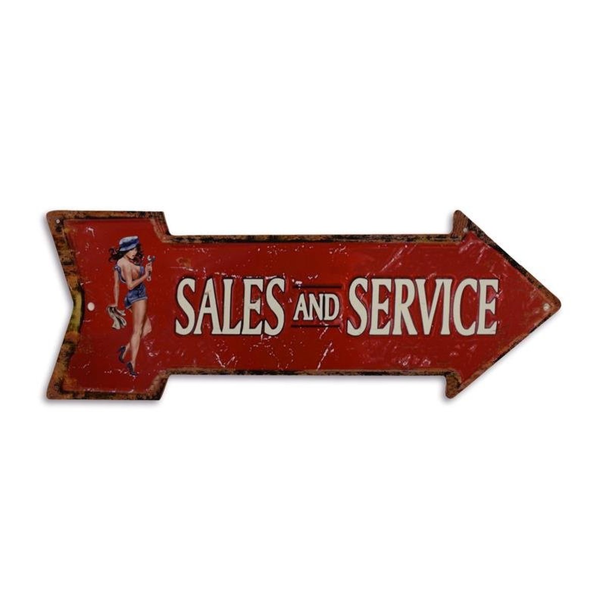 A Tin Direction Sign