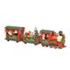 A TIN MODEL OF A CHRISTMAS STYLE LOCOMOTIVE WITH 2 WAGONS