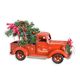 A TIN MODEL OF A CHRISTMAS STYLE PICK UP TRUCK