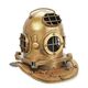 A TIN MODEL OF A DIVING HELMET