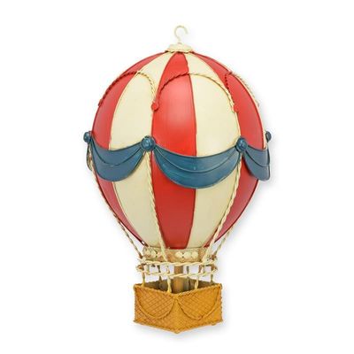 A TIN MODEL OF A HOT AIR BALLOON
