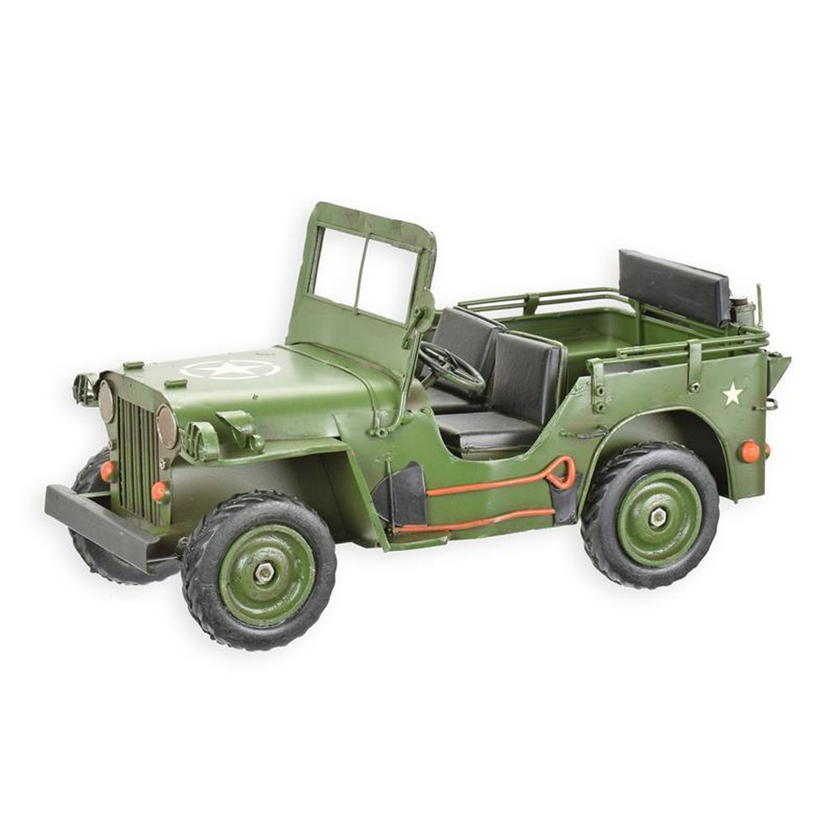 A TIN MODEL OF A MILITARY JEEP