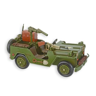 A TIN MODEL OF A MILITARY JEEP