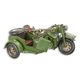 A TIN MODEL OF A MILITARY MOTORCYCLE WITH SIDECAR