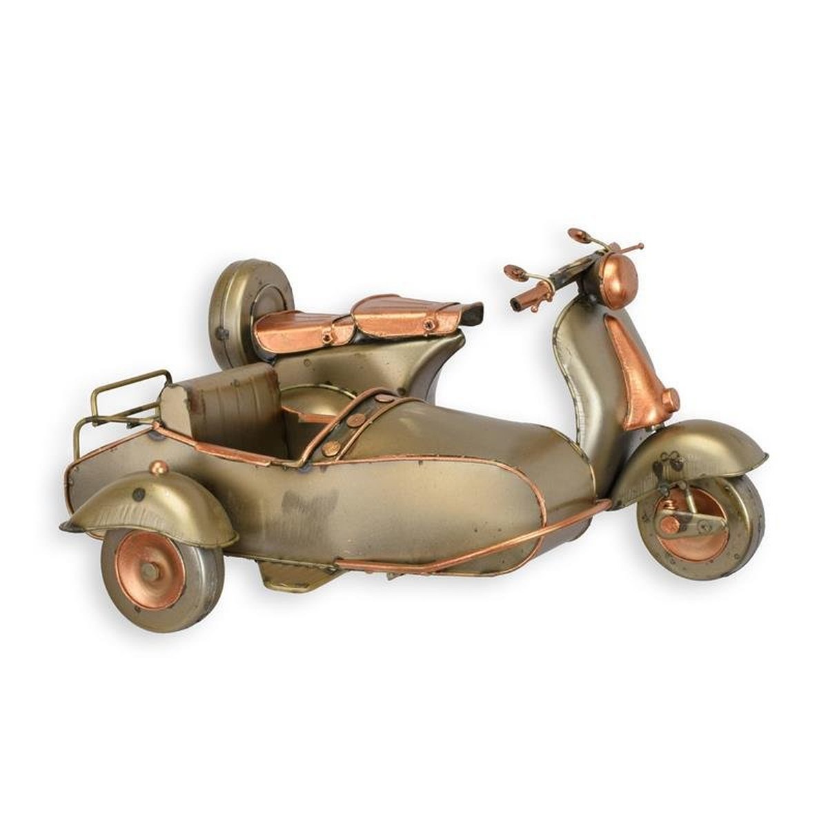 A Tin Model of a Scooter with Side Car