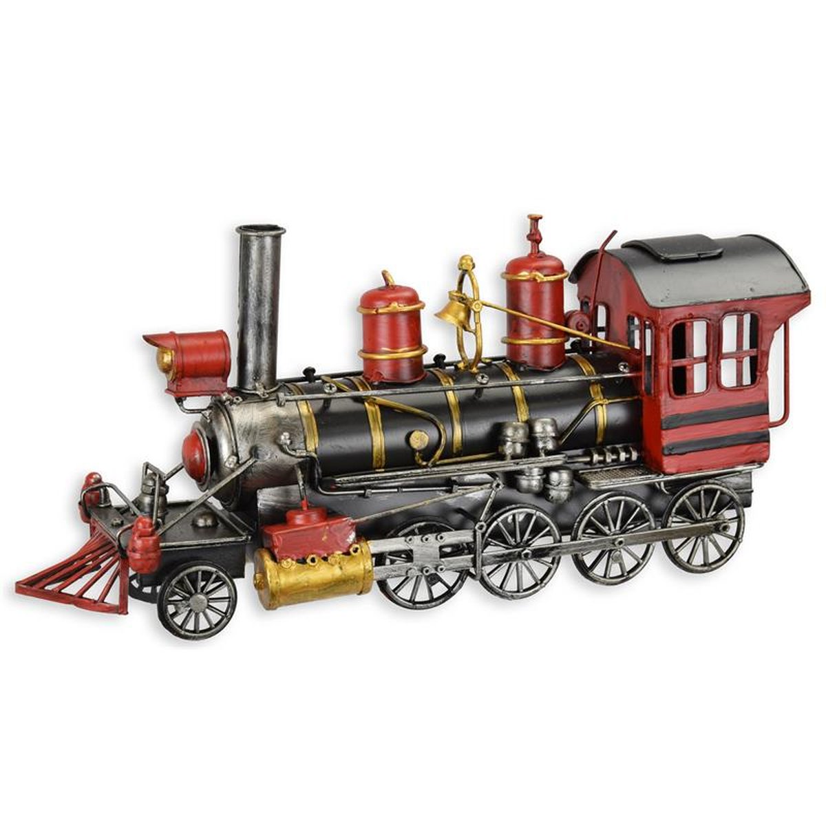A TIN MODEL OF A STEAM LOCOMOTIVE