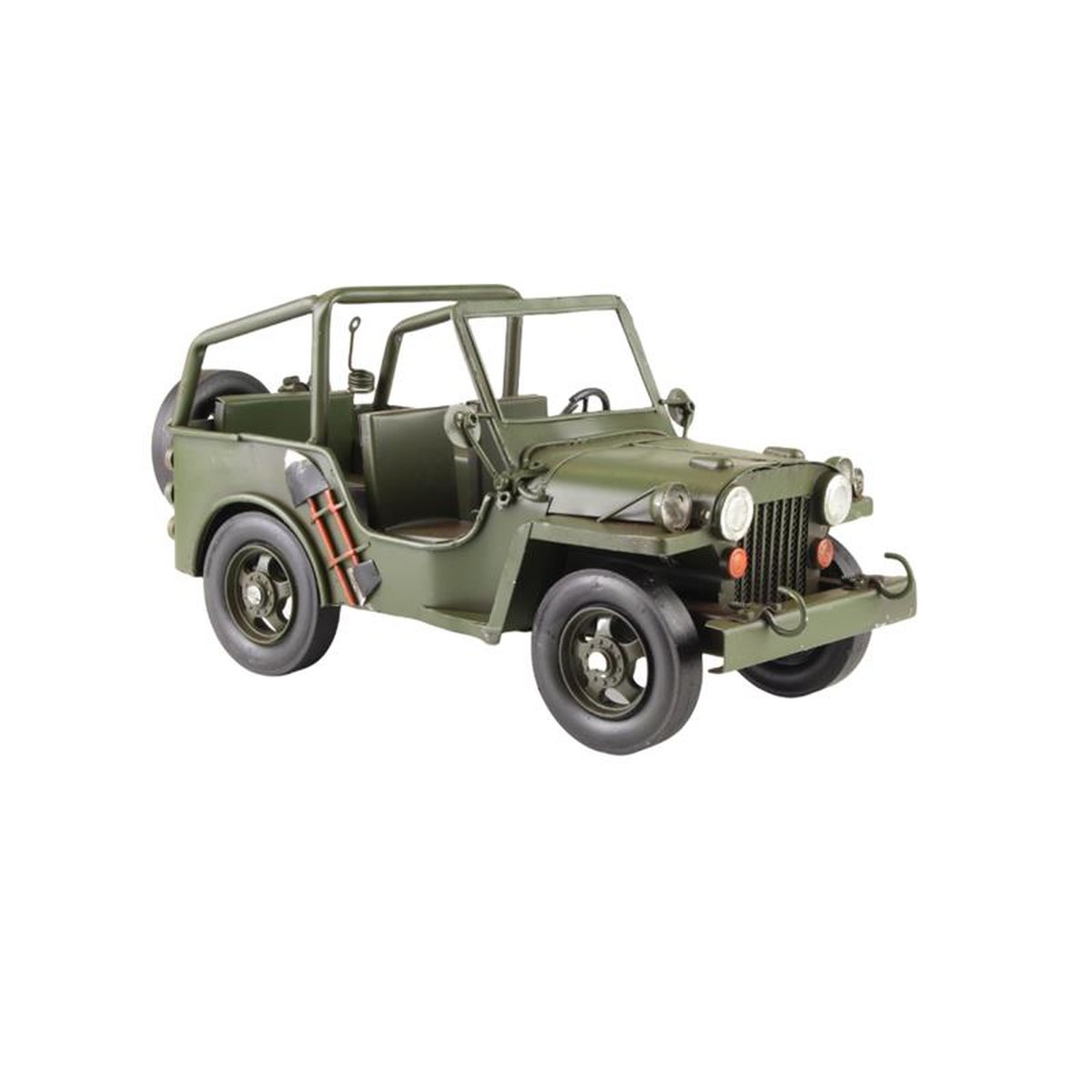 A TIN MODEL OF A WILLYS MB MILITARY JEEP