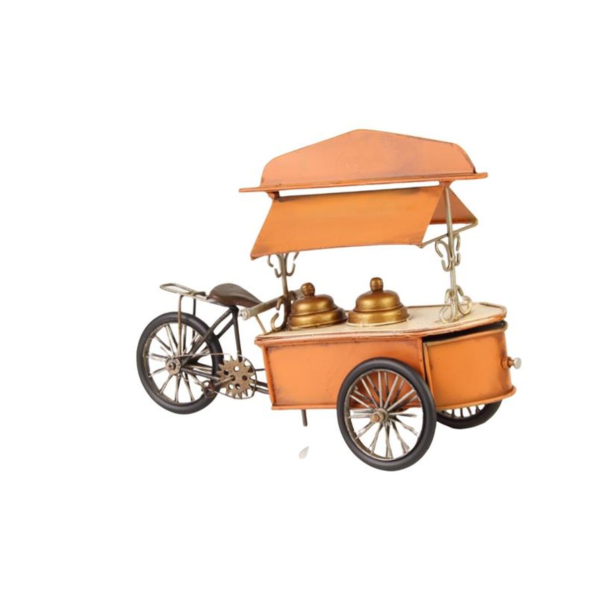 A TIN MODEL OF AN ICE CREAM CART