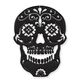 A TIN OUTLINE WALL DECOR - DÍA DE LOS MUERTOS SKULL