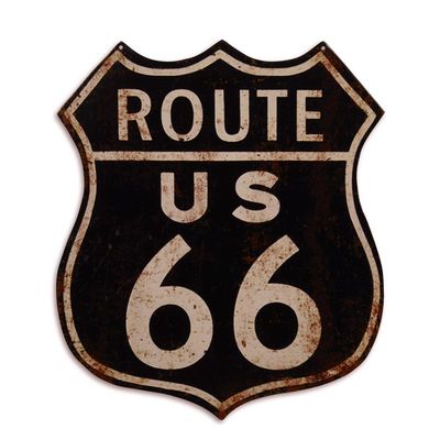 A TIN ROUTE 66 SIGN