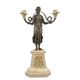 A TWO LIGHT BRONZE CANDELABRUM