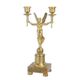 A TWO LIGHT GILT BRONZE CANDELABRUM