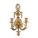 A TWO LIGHT GILT BRONZE WALL APPLIQUE