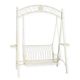 A TWO-SEAT IRON SWINGBENCH - WHITE