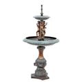 A TWO TIER BRONZE FOUNTAIN