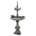 A TWO TIER BRONZE FOUNTAIN