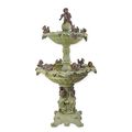 A TWO TIER BRONZE FOUNTAIN