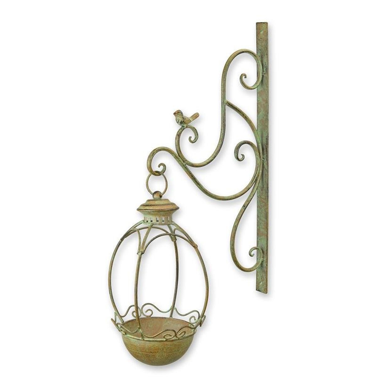 A Wall Mount Iron Bird Feeder
