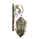 A WALL MOUNT IRON LANTERN - BROWN