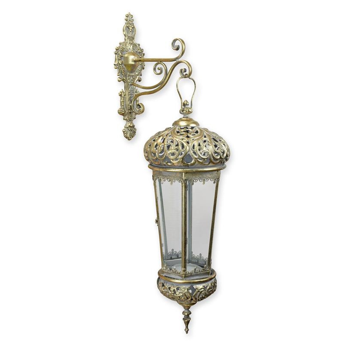 A WALL MOUNT TIN LANTERN