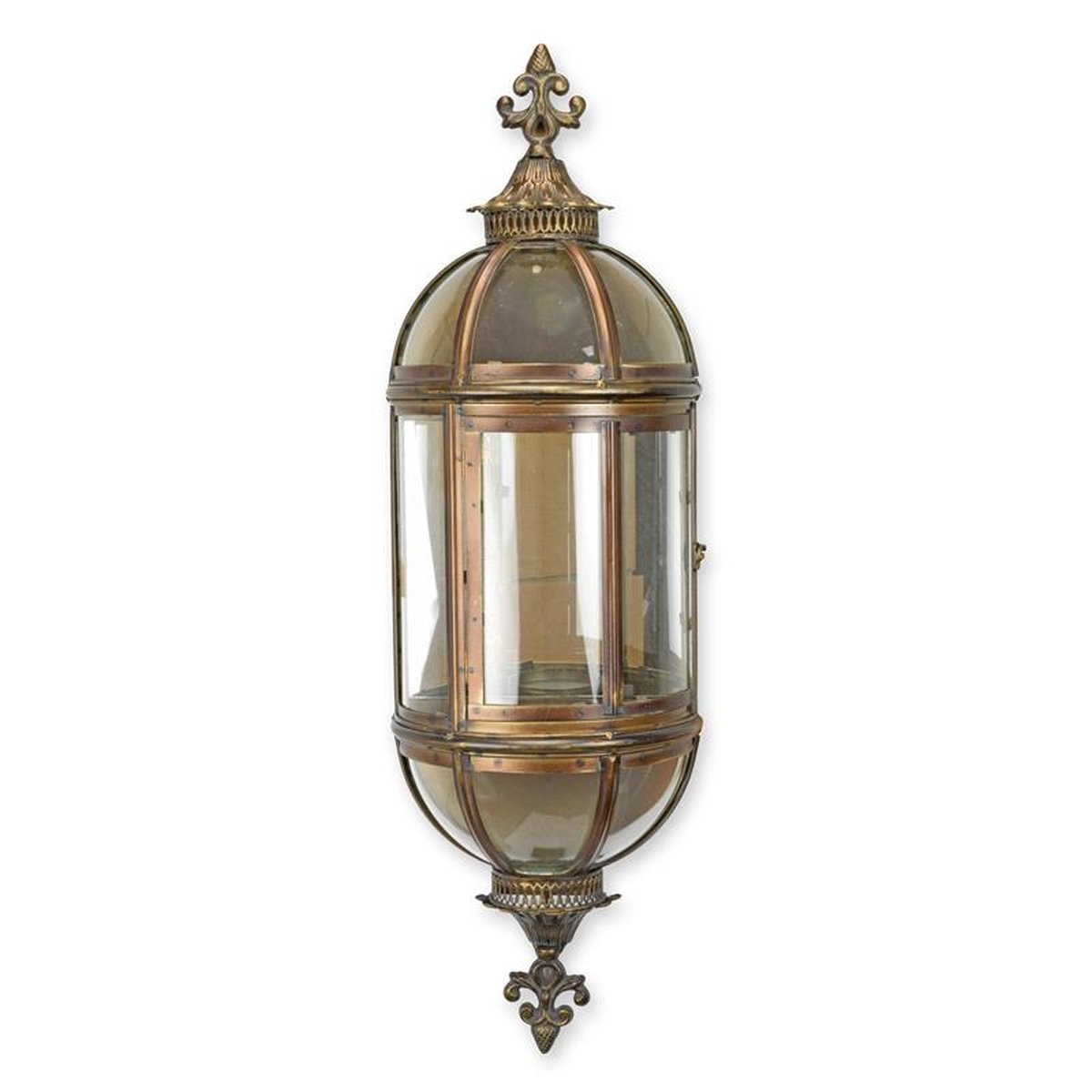 A WALL MOUNT TIN LANTERN