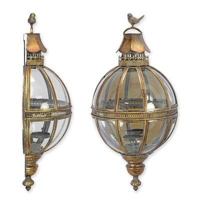 A WALL MOUNT TIN LANTERN