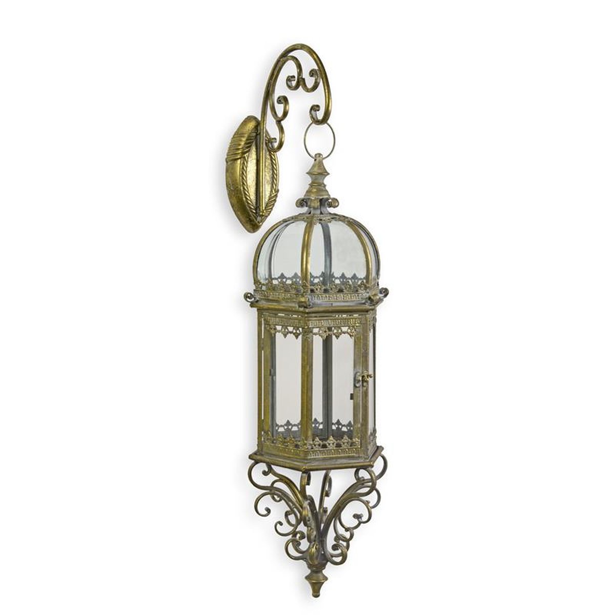 A WALL MOUNT TIN LANTERN