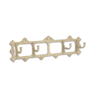 A WHITE CAST IRON COAT HOOK