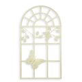 A WHITE WINDOW WALL DECORATION