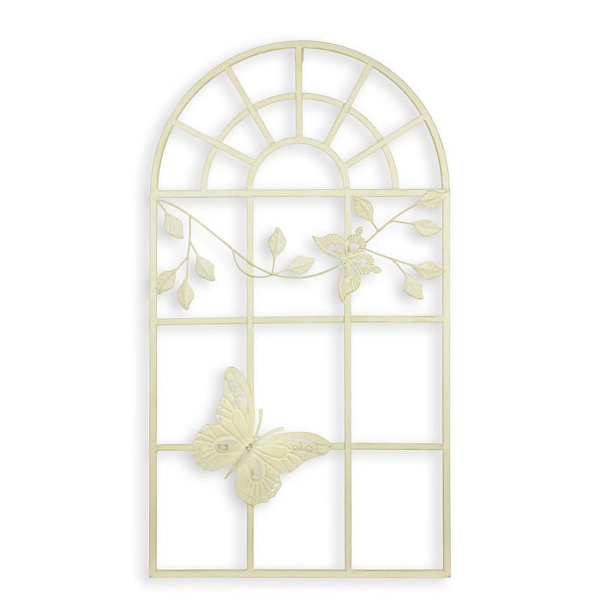 A WHITE WINDOW WALL DECORATION